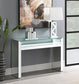 Edna - Mirrored Acrylic Console Table LED Lighting - Silver