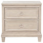 Pembroke - 2-Drawer Nightstand Bedside Table - Washed Oak