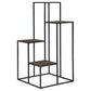 Rito - 4-Tier Multi - Display Shelf - Rustic Brown And Black