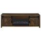 Enfield - 71" TV Stand Fireplace Media Console - Dark Pine