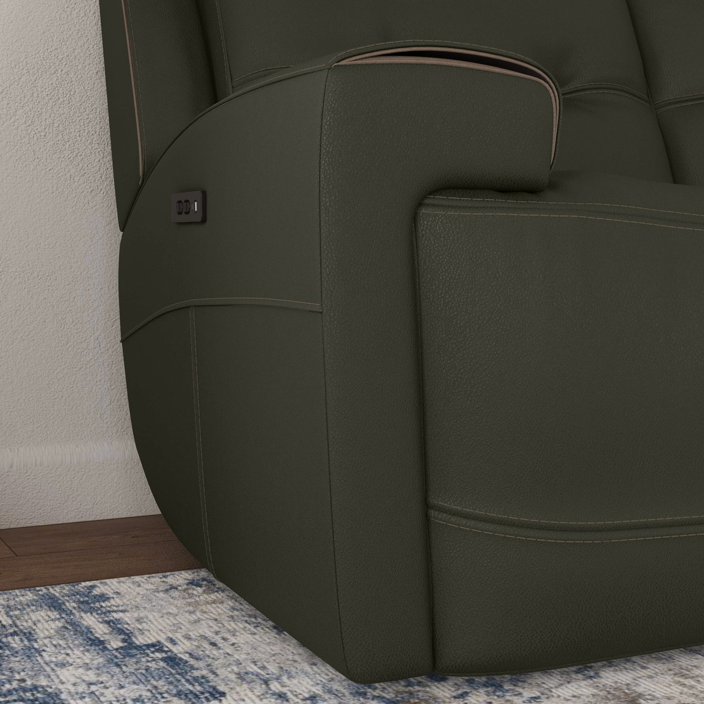 Iris - Power Reclining Loveseat With Console & Power Headrests