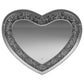 Aiko - Heart Shaped LED Light Wall Mirror - Silver