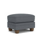 Bexley - Fabric Ottoman, Nailhead Trim - Blue