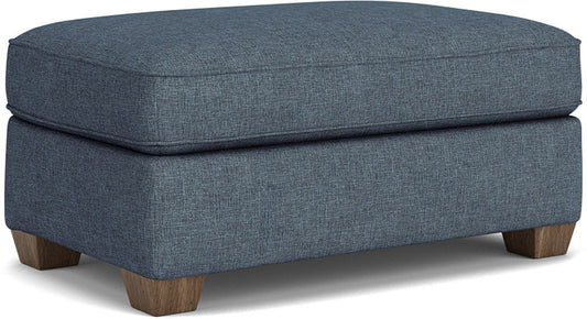 Thornton - Fabric Cocktail Ottoman - Blue