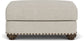 Patterson - Ottoman, Nailhead Trim - Light Gray