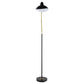 Lucien - Dome Shade Metal Task Floor Lamp - Black