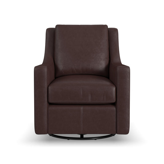 Murph - Stationary Swivel Chair - Dark Brown