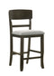 Oakly - Counter Height Chair (Set of 2) - Pearl Silver / Charcoal
