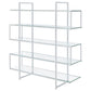 Elmer - 5-Shelf Bookshelf - Clear And Chrome