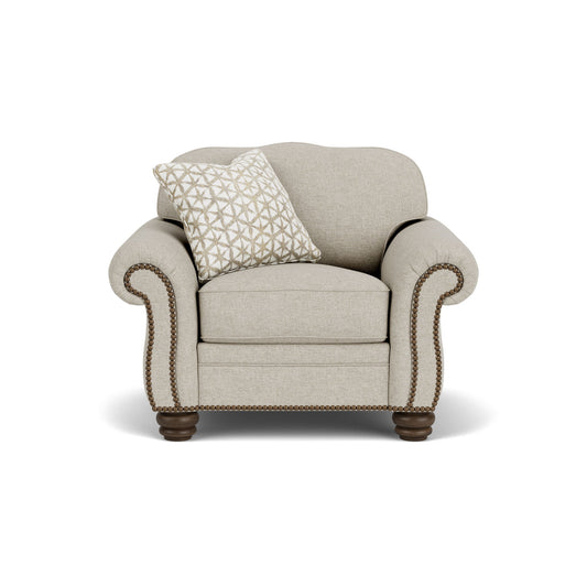 Bexley - Fabric Chair, Nailhead Trim - Beige