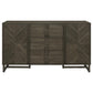 Kelly - 3-Drawer Storage Dining Sideboard Buffet - Dark Gray