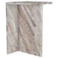 Bowdoin - Genuine Marble Accent Side Table - Gray