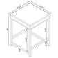 Umbridge - Upholstered Square Padded Cushion Vanity Stool - Light Gray