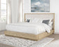 Kailani - California King Wingback Bed - Beige Oak