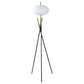Layton - White Orb Shade Tripod Floor Lamp - Black