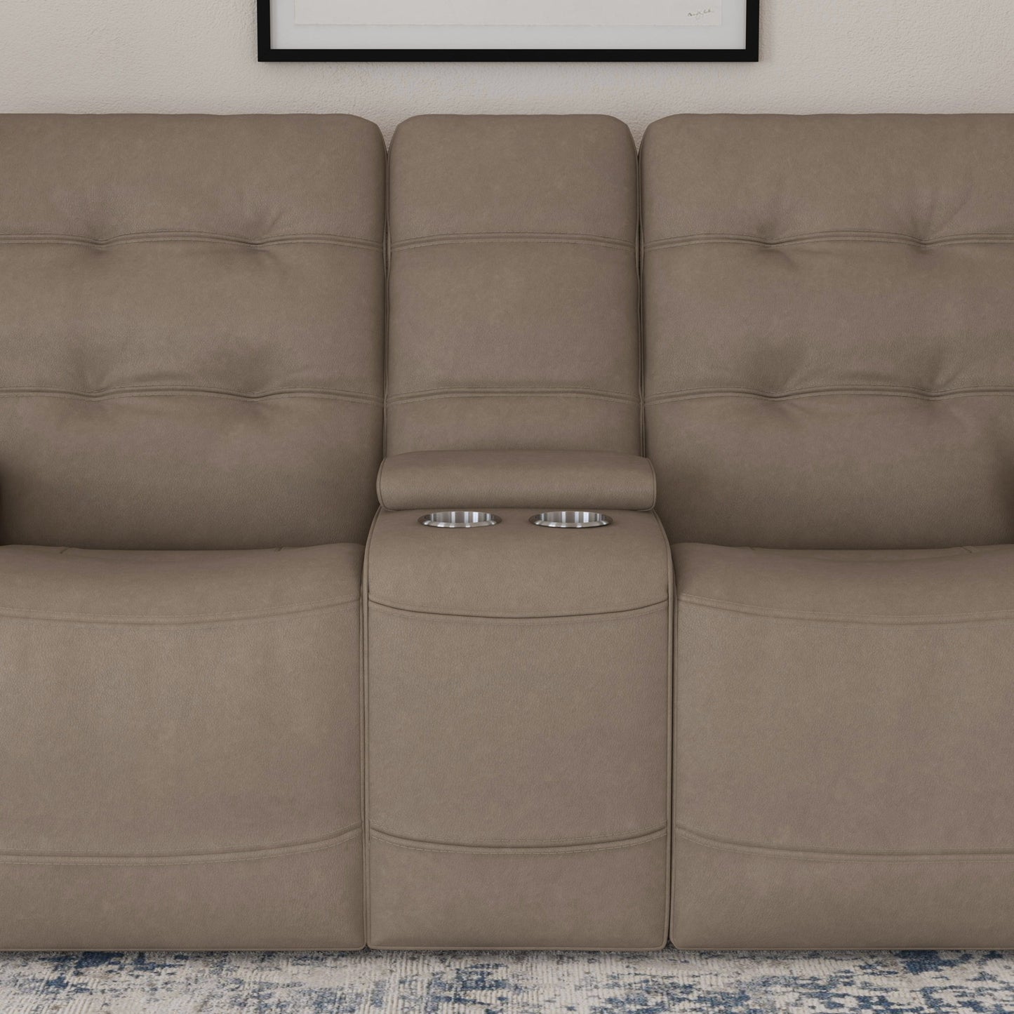 Iris - Power Reclining Loveseat With Console & Power Headrests
