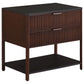Zimmerlee - 2-Drawer Side Table with Shelf - Rust Brown