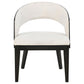 Leandro - Upholstered Dining Arm Chair (Set of 2) - Burnished Black / Cream