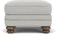 Bay Bridge - Fabric Ottoman, Nailhead Trim - Light Gray