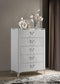 Cassia - 5-Drawer Bedroom Chest Of Drawers - White High Gloss