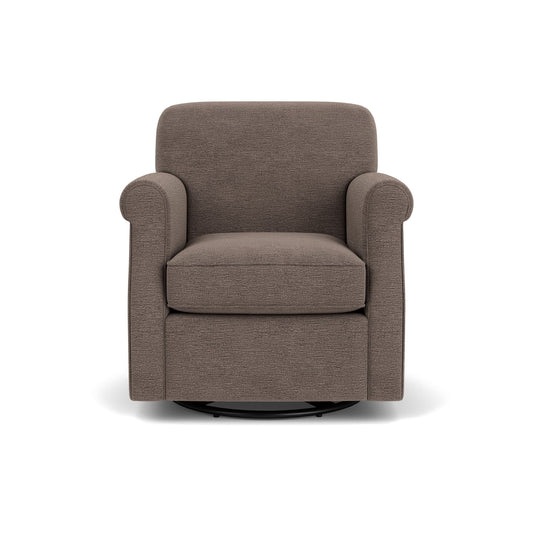 Mabel - Swivel Chair - Dark Brown