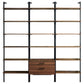 Owens - 3 Piece Wall Mounted Bookshelf Set - Walnut
