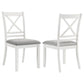 Hollis-Cross Back Wood Dining Side Chair (Set of 2) - White