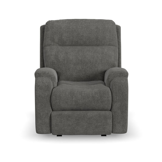 Penn - Power Rocking Recliner With Power Headrest & Lumbar - Dark Gray