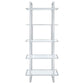 Hartford - 5-Shelf Glass Bookshelf - Chrome