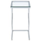Cayden - Rectangular Glass Top Sofa Side Table - Chrome