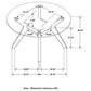 Paxton - Round Glass Top Wood Dining Table - Nutmeg