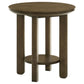 Ottowa - Round Wood Table With Shelf