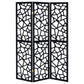 Nailan - 3-Panel Room Divider Folding Screen Open Mosaic - Black