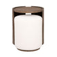 Lyra - End Table - Dark Brown / White