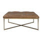 Hamilton - Square Upholstered Ottoman - Chestnut