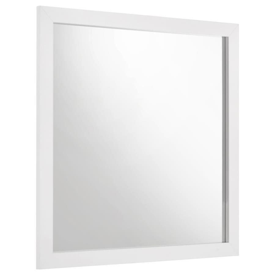 Ines - Dresser Mirror Holographic - White High Gloss