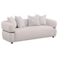 Jeanette - Fabric Upholstered Round Arm Sofa Set