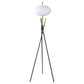 Layton - White Orb Shade Tripod Floor Lamp - Black