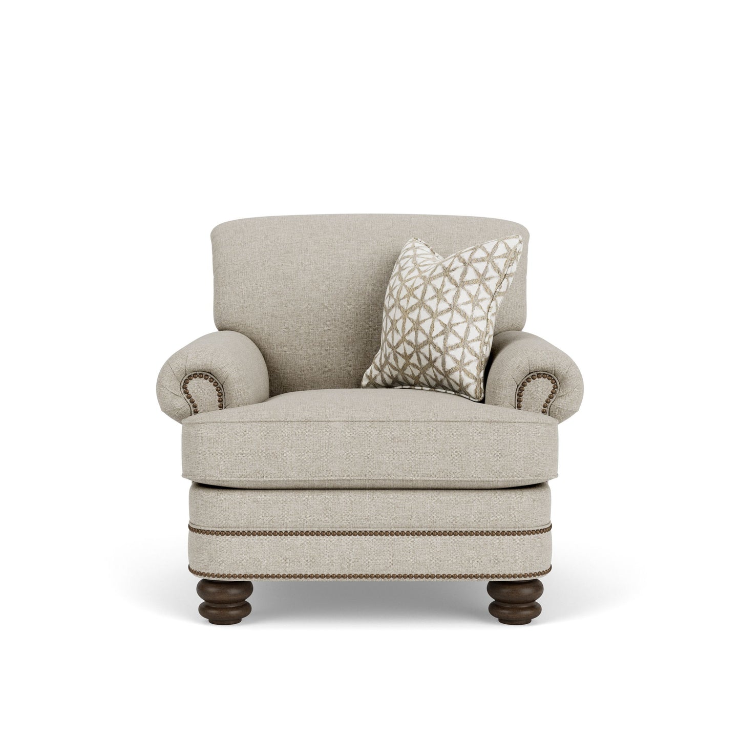 Bay Bridge - Chair, Nailhead Trim - Light Gray