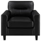 Scotland - Faux Leather Upholstered Track Arm Chair