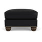 Bexley - Leather Ottoman, Nailhead Trim - Black