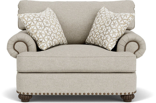 Patterson - Chair, Nailhead Trim - Light Gray