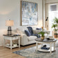 Allyson Park - 3 Piece Living Room Set (Round Cocktail Table) - White