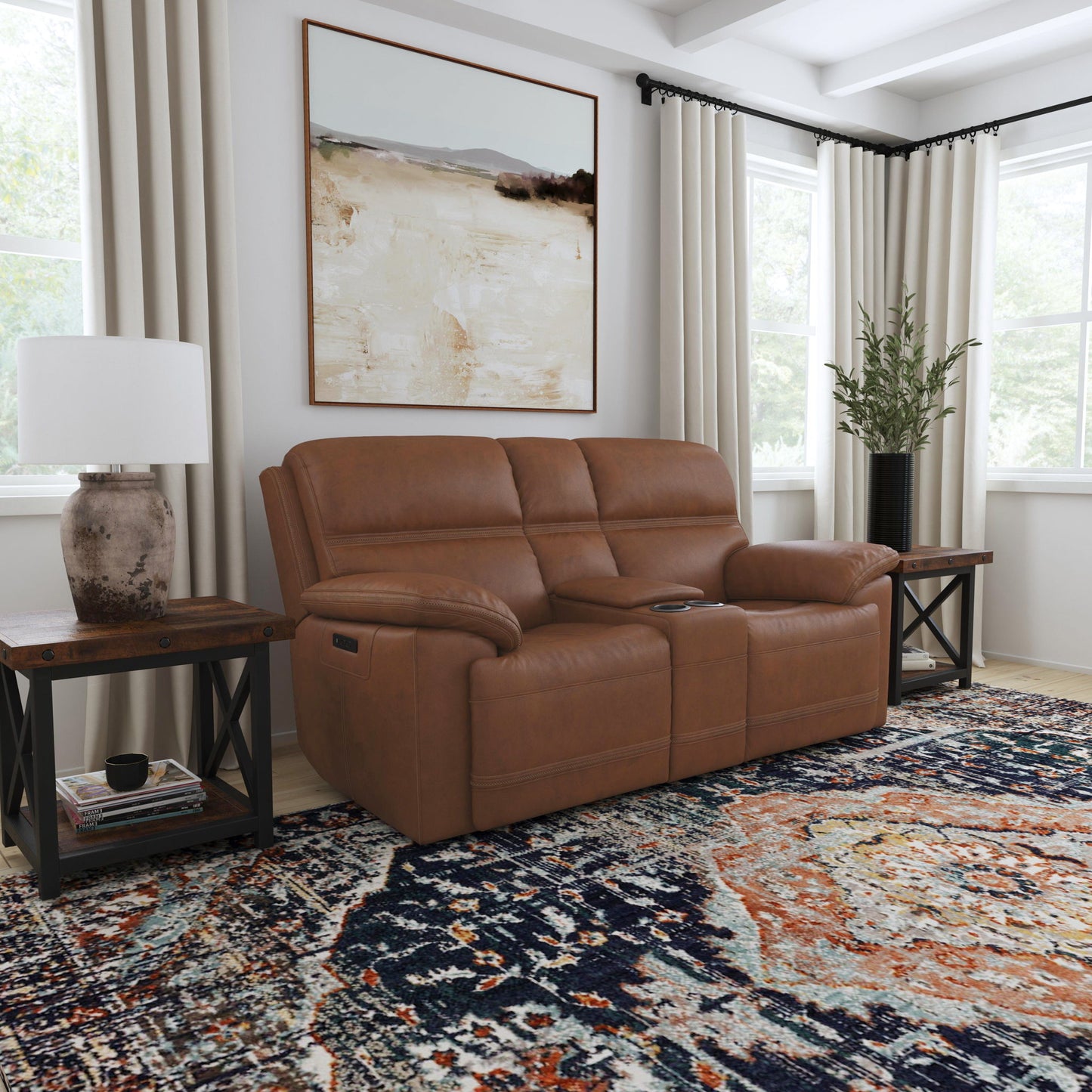 Jackson - Power Reclining Loveseat With Console & Power Headrests
