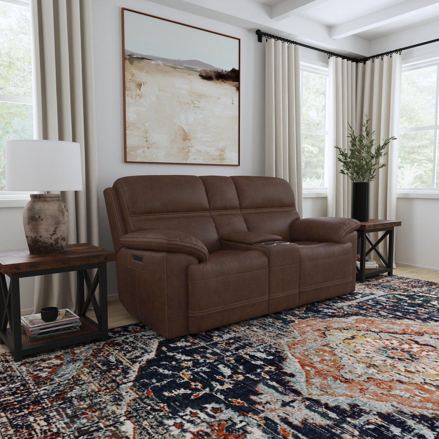 Jackson - Power Reclining Loveseat With Console & Power Headrests