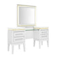 Reflections - Vanity Desk - Pearl White & Rhinestone
