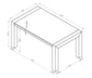 Jules - Faux Marble Dining Table - Charcoal / White