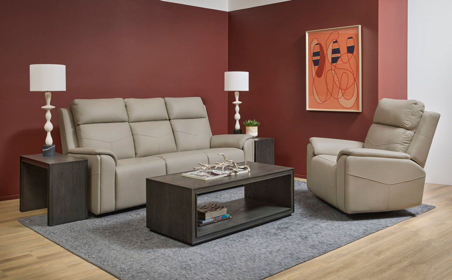 Vernon - Power Swivel Gliding Recliner With Power Headrest, Lumbar, Heat & Massage