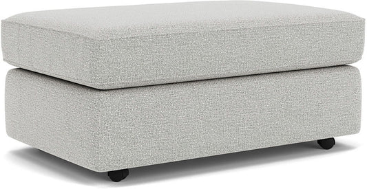Vail - Cocktail Ottoman With Casters - Light Gray