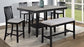 Delfin - Counter Height Chair (Set of 2) - Light Gray / Black